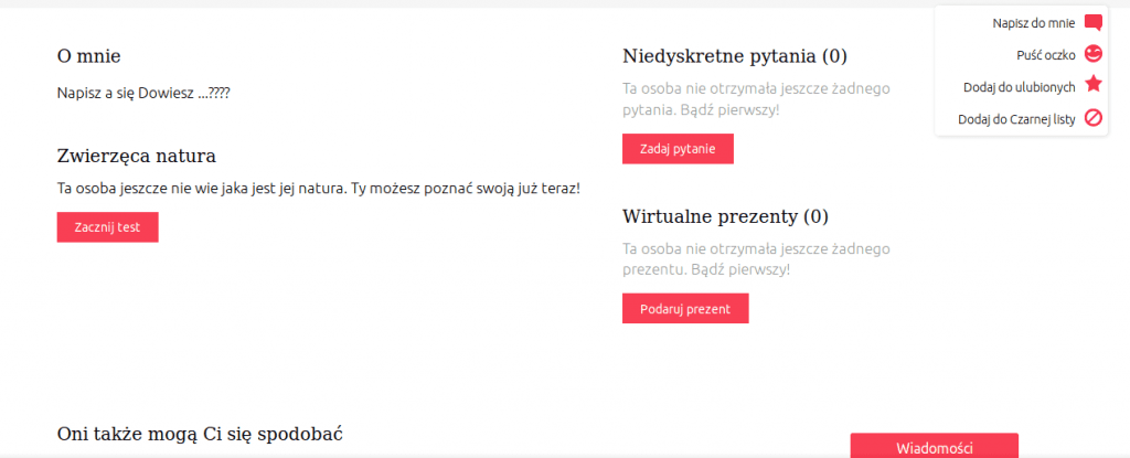 Sympatia profil męski