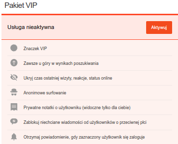 pakiet vip